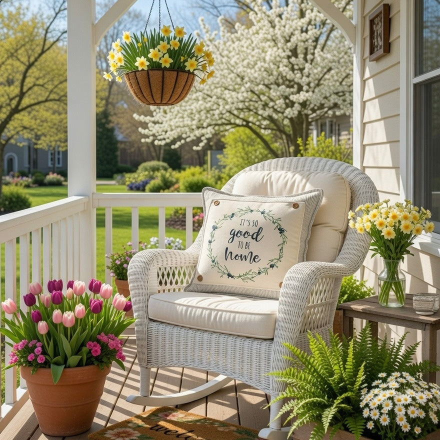 MISFIT PANEL ONLY: SQUARE Entry, Garden, Between Holidays, House Warming, Host, Mother's Day Neutral; HOME WREATH