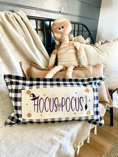 Glitter Holiday Panel: Fall Autumn, witches broom, spiderweb, witches hat; GLITTER HOCUS POCUS