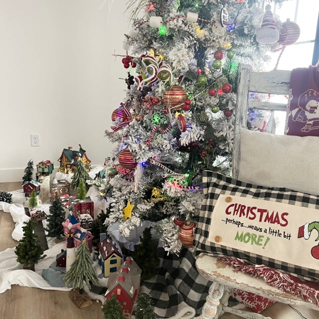 NEW! Glitter Holiday Panel: Winter, Christmas Ball Santa, Heart, Ornament, Green, Red; GRINCH