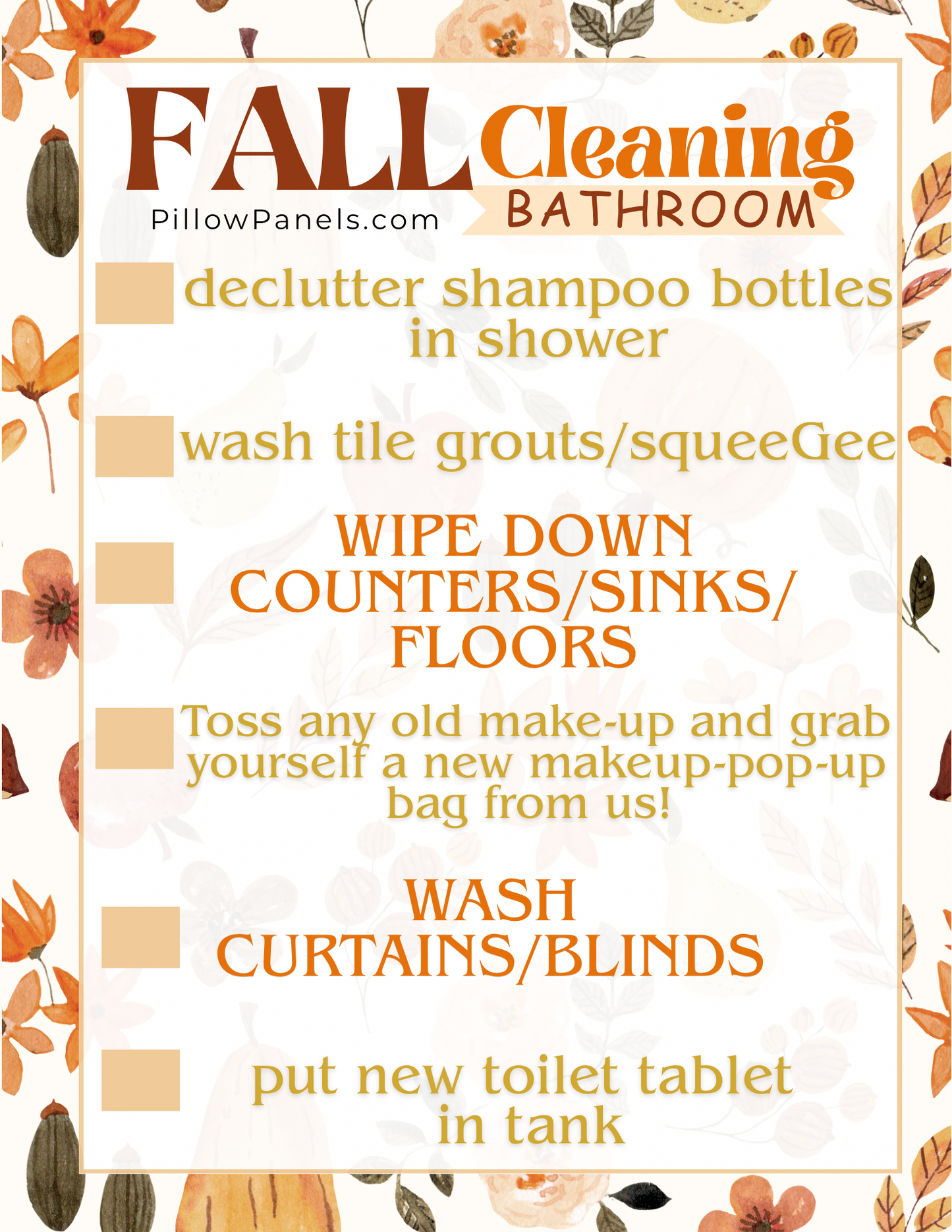 FREEBIE Tip eCard: FALL CLEANING: BATHROOM