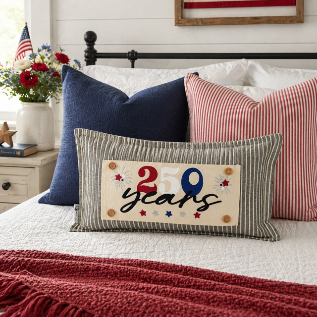 LIMITED TIME!! 250 YEARS GLITTER PANEL ONLY: RECTANGLE Summer BBQ American America Flag Old Glory Sparkly 250 YEARS