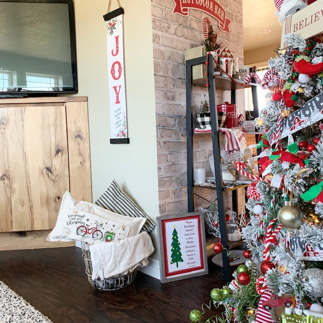 Holiday Panel: Winter Vintage Holly Snowflakes, Have Yourself A Merry Little Christmas; MERRY CHRISTMAS BIKE