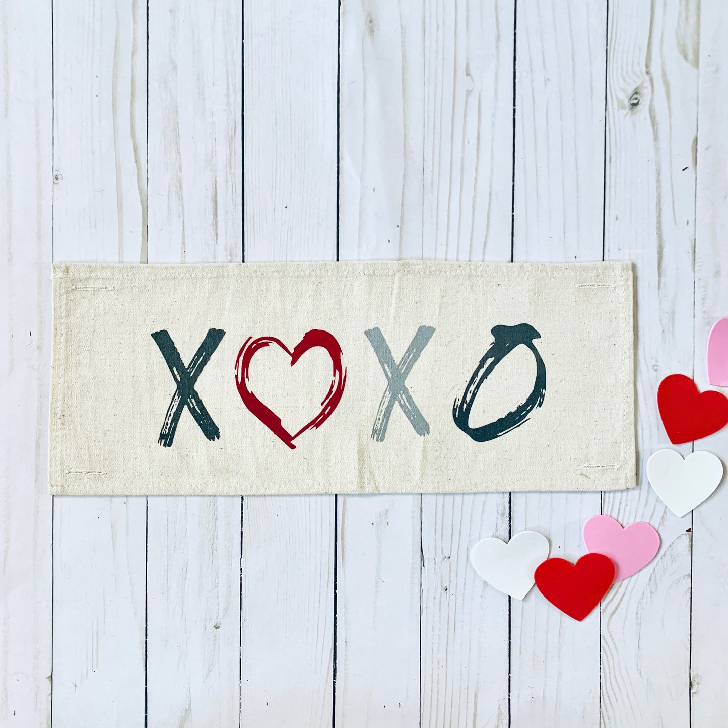 Holiday Panel: Valentines, Winter, Love, Hugs, Kisses, Passion, Red, Wife Husband, Boyfriend, Girlfriend, Spouse, Kids, Vintage, Farmhouse, Heart; XOXO