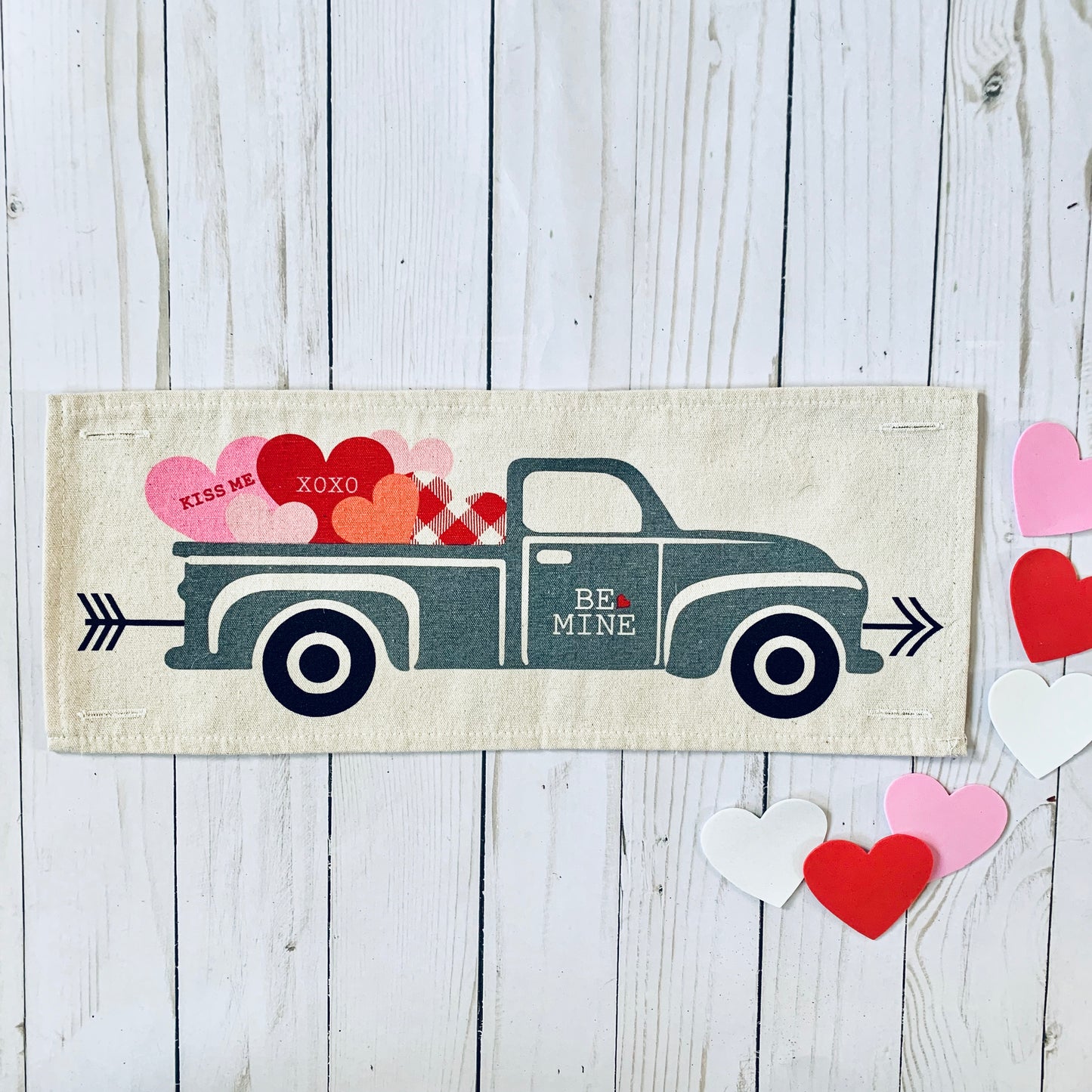Holiday Panel: Vintage, Father's Day Dad Winter, Country Farm, Red, Pink, Farmhouse, Arrow, Love, Be Mine; VALENTINES TRUCK