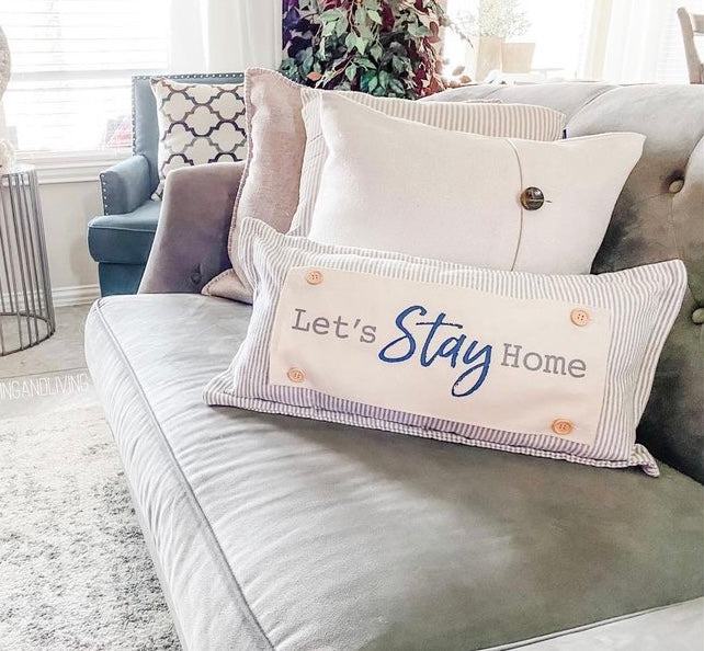 Pillow ONLY (with fluffy insert): Farmhouse Gray/White Ticking Stripes: GRAY/WHITE STRIPES TICKING PILLOW (with insert)