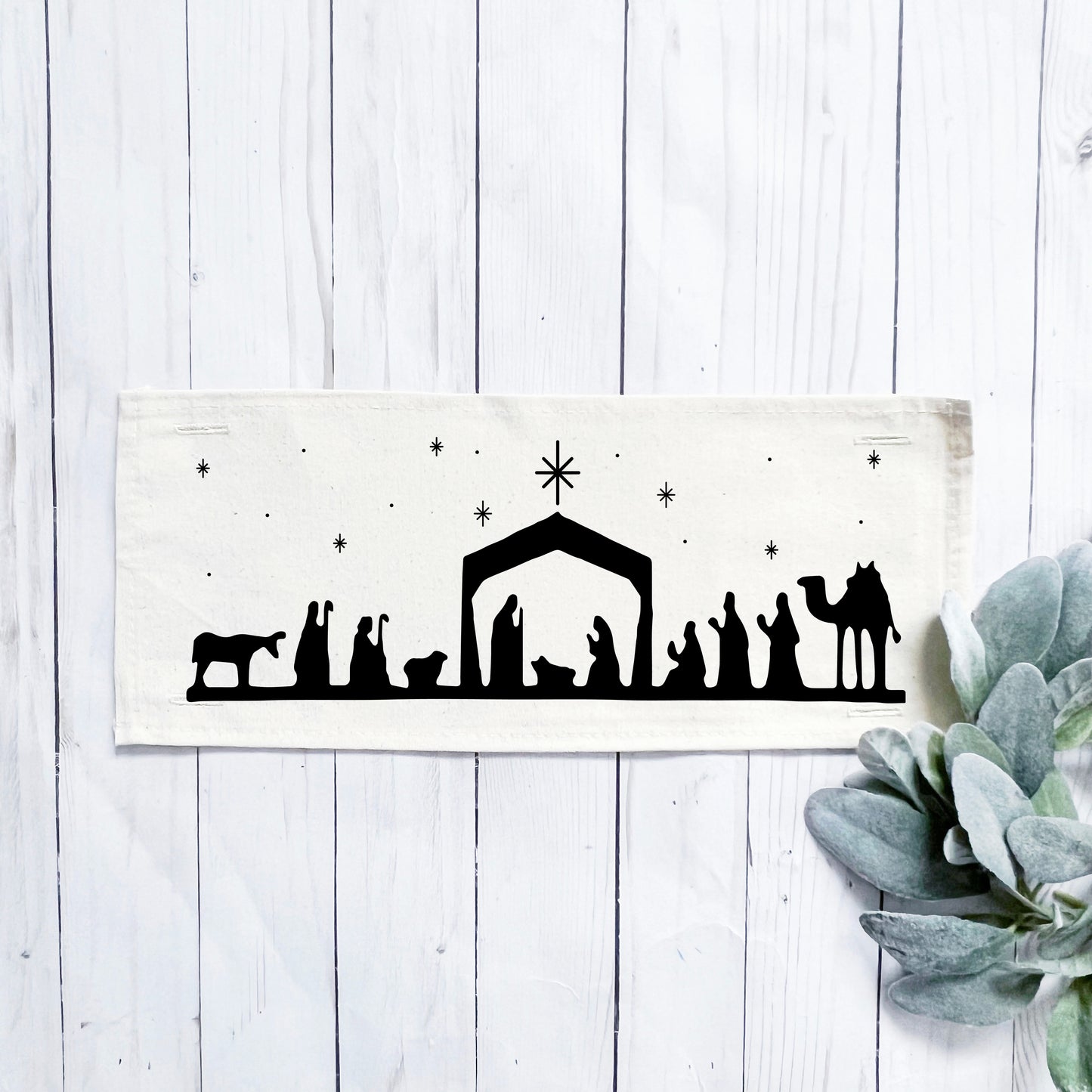 Holiday Panel: Winter, Christmas, Christ, Birth, Mary, Joseph, Wiseman, Camel, Shepards, Star, Light of the World, Peace, Joy, Hope; NATIVITY