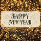 PANEL ONLY:  RECTANGLE NEW! Glitter Holiday Panel: Winter; Bling Bang Sparkle Champagne Gold Silver Confetti party GLITTER HAPPY NEW YEAR