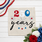 LIMITED TIME!!  250 YEARS GLITTER PANEL ONLY: SQUARE Summer BBQ American America Flag Old Glory Sparkly 250 YEARS