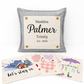 NEW! CUSTOM WINTER WEDDING BUNDLE:  3 seasons + SQUARE CHARCOAL pillow + custom last name panel LODGE, HEARTS, SPRING BOOT, CUSTOM LAST NAME PANEL