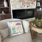 **SPECIAL COMBO OF THE WEEK:  SQUARE SPRING PANEL AND GRAY PILLOW: Flowers Tulip Vintage Floral RAINBOOTS UMBRELLA AND GRAY SQUARE PILLOW