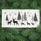 PANEL ONLY: 
RECTANGLE Seasonal Panel: Winter January Decor Peace Forest Timberland Woodland Backwoods Grove Buck Thicket Tree Silent Night Wandering Wonderland DEER