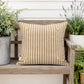 NEW!  PILLOW ONLY: SQUARE Pillow; CREAM AND CAFE WESTERN STRIPES PILLOW (with insert)