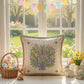 MISFIT PANEL ONLY: SQUARE Spring Happy Easter Bunny, pastels, flowers, tulips, BUNNY EARS