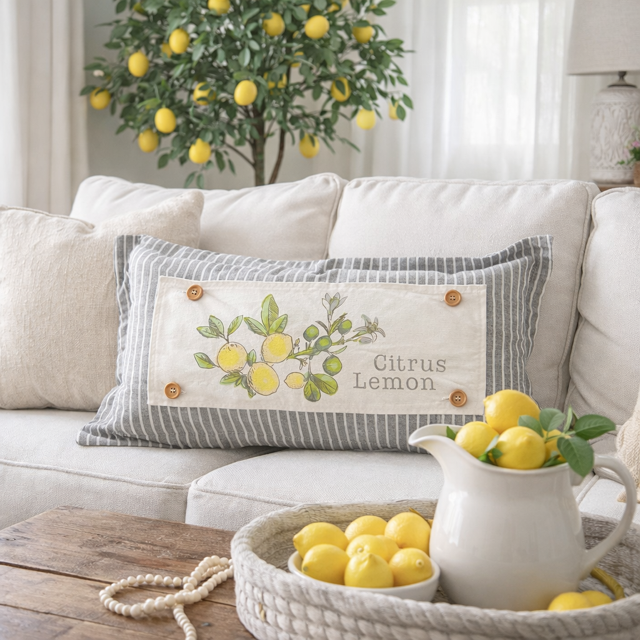 PANEL + RECIPE: RECTANGLE Summer, Lemonade Stand, Sweet, Summertime;  CITRUS LEMON