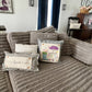 **SPECIAL COMBO OF THE WEEK:  SQUARE SPRING PANEL AND GRAY PILLOW: Flowers Tulip Vintage Floral RAINBOOTS UMBRELLA AND GRAY SQUARE PILLOW