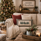 PANEL ONLY: RECTANGLE Winter; Farm Fresh, Green, Nature, Peaceful, Vintage, Farmhouse ; EVERGREEN CHRISTMAS TREES