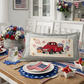 PANEL ONLY: RECTANGLE Summer; Father's Day Dad Fireworks Vintage Classic Old Red Truck; FIREWORK TRUCK