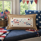 NEW! GLITTER PANEL ONLY: RECTANGLE throw pillow Summer BBQ American America red white blue Old Glory Sparkly SEA TO SHINING SEA