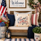 GLITTER PANEL ONLY: SQUARE Summer Fall Spring Patriotic Military Veteran God Bless USA July 4th Sept 11 Remembrance Independence American Farmhouse America Hymn Song Beautiful GLITTER SPACIOUS SKIES