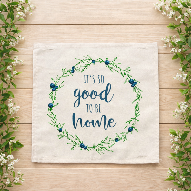 PANEL ONLY: SQUARE Entry, Garden, Between Holidays, House Warming, Host, Mother's Day Neutral; HOME WREATH