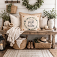 PANEL ONLY: SQUARE Entry, Garden, Between Holidays, House Warming, Host, Mother's Day Neutral; HOME WREATH
