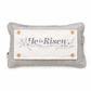 PILLOW ONLY (with fluffy insert): Galvinized Charcoal/Cream Farm Stripes: RECTANGLE CREAM/ DARK CHARCOALSTRIPES PILLOW (with insert)