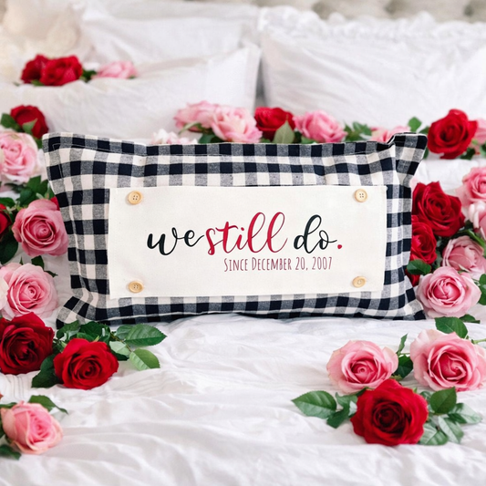 PANEL ONLY:  Personalize Your Wedding Date Anniversary Monogram Valentines  WE STILL DO DATE CUSTOM PANEL