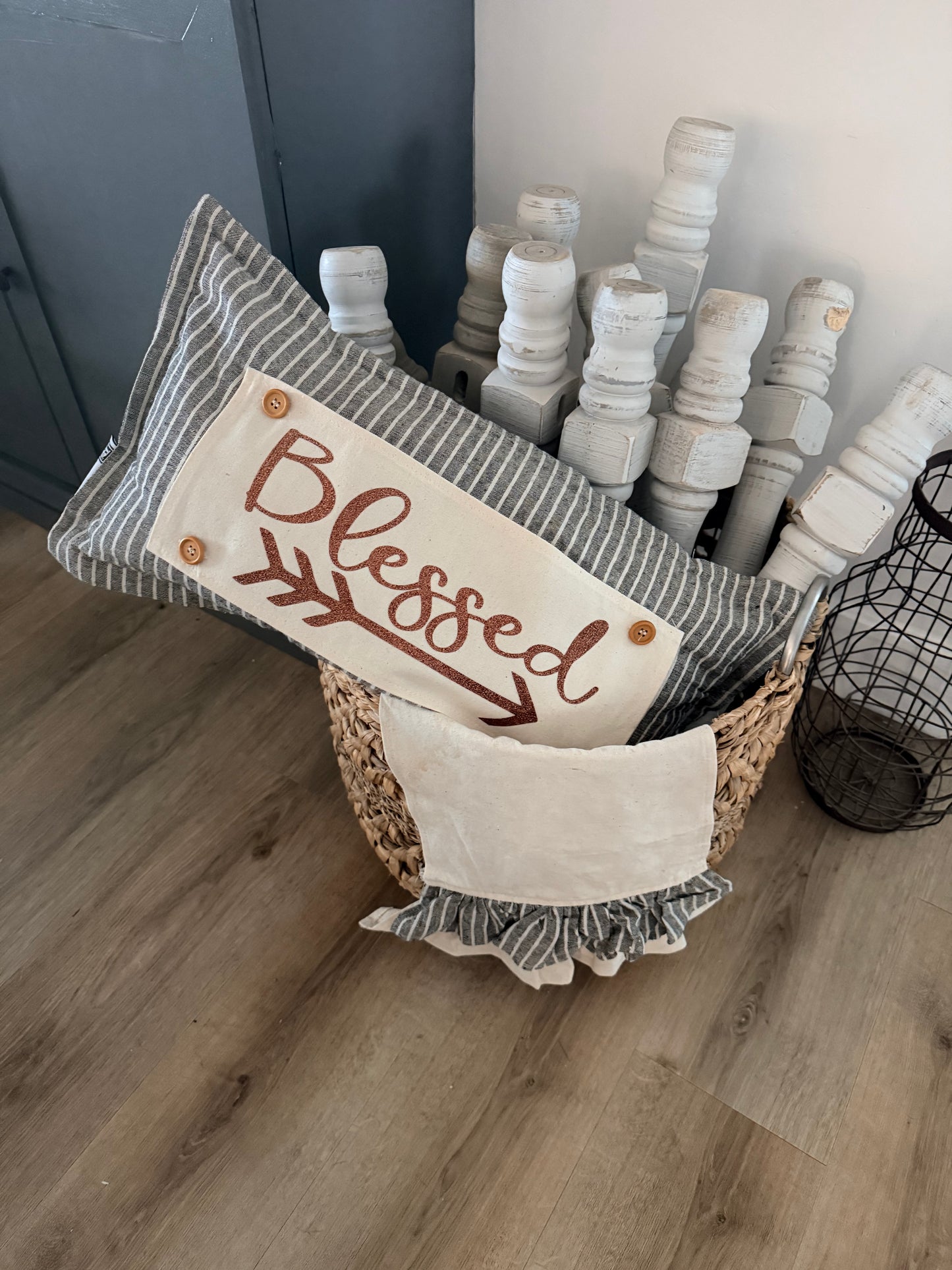 Glitter Holiday Panel:  Fall, Autumn; Thanksgiving BLESSED ARROW