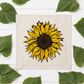 NEW!  PANEL ONLY: SQUARE Fall Autumn summer yellow SUNFLOWER HEAD