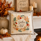 NEW!  PANEL ONLY: SQUARE Fall Autumn leaves wreath GATHER IN AND REST