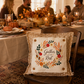 NEW!  PANEL ONLY: SQUARE Fall Autumn leaves wreath GATHER IN AND REST