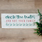 PANEL ONLY: RECTANGLE Winter, Christmas, String of Lights, Farmhouse, Red, Green; DECK THE HALLS