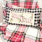 NEW! GLITTER PANEL ONLY: RECTANGLE Winter December holly berries Christmas HOLLY JOLLY