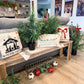 PANEL ONLY: RECTANGLE Winter, Christmas, String of Lights, Farmhouse, Red, Green; DECK THE HALLS