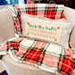 PANEL ONLY: RECTANGLE Winter, Christmas, String of Lights, Farmhouse, Red, Green; DECK THE HALLS