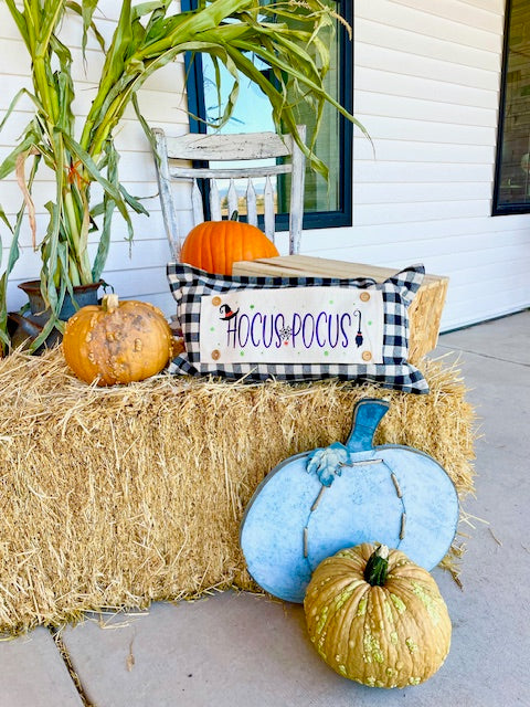 Glitter Holiday Panel: Fall Autumn, witches broom, spiderweb, witches hat; GLITTER HOCUS POCUS