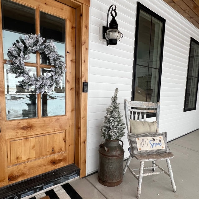 Glitter Seasonal Panel: Winter Blue Ice Sparkle Twinkle Bling Glitz Confetti Christmas; LET IT SNOW