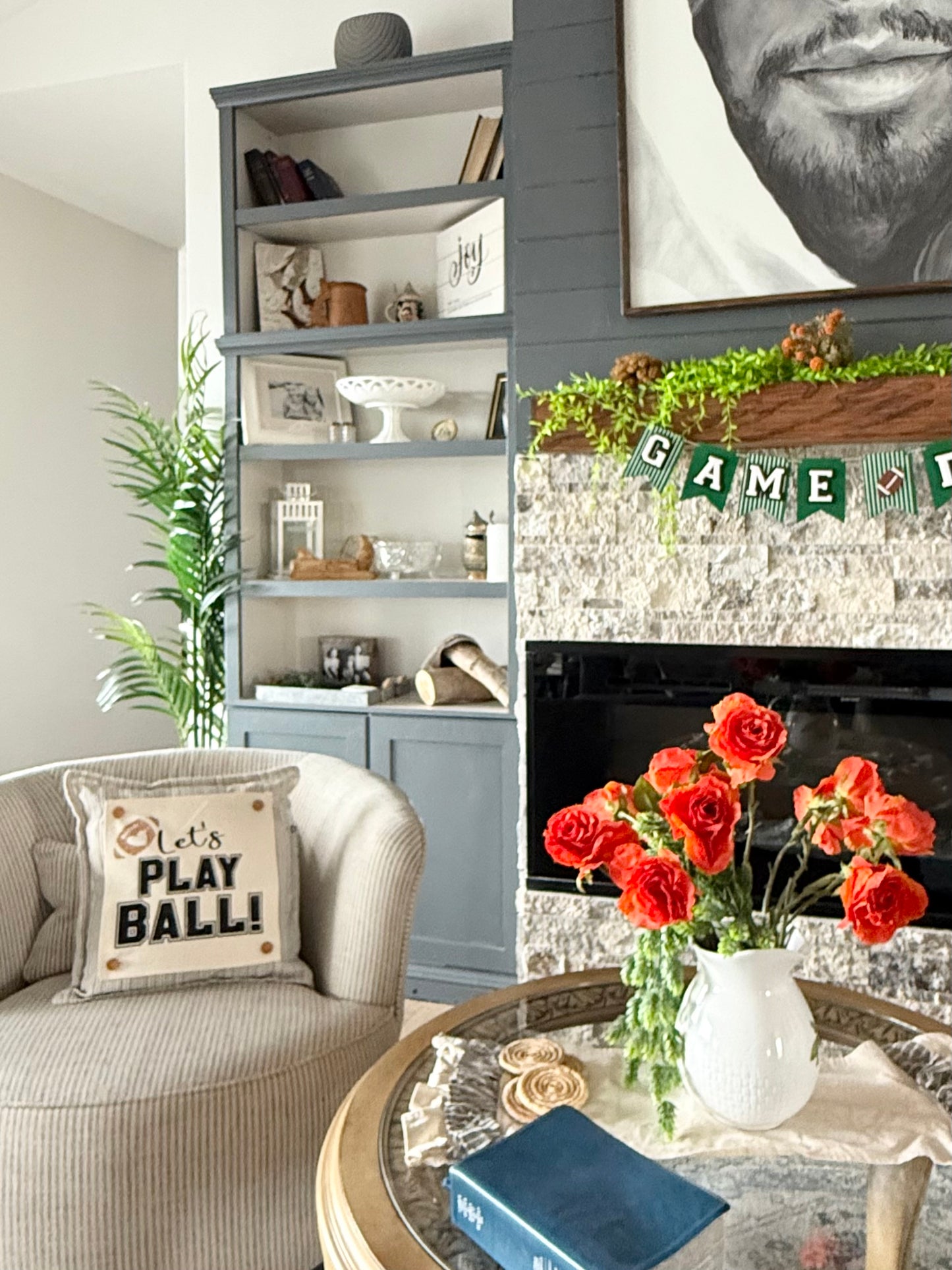 Glitter Square Panel:  Play Ball Football Baseball Softball SUPERBOWL Special Events Panel: TEAM NAME SUPERBOWL PARTY Winter Spring Summer Fall Football Team Autumn; Sports Glitter Football or Baseball PLAY BALL