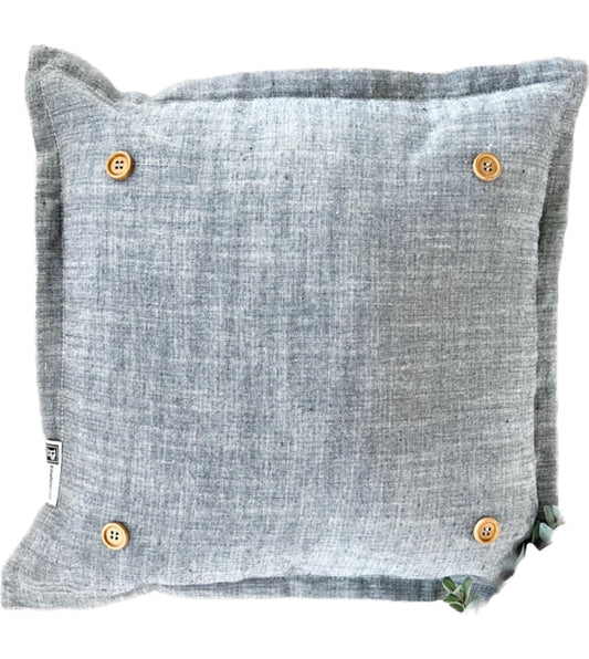 SQUARE Charcoal Gray Solid Pillow Only; CHARCOAL GREY PILLOW (with insert)