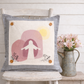 PANEL ONLY: SQUARE Spring, Easter Throw Pillow, Religious, Pastel, Jesus Resurrection CHRIST TOMB