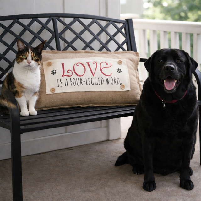 GLITTER PANEL ONLY:  RECTANGLE Glitter Holiday Panel: Winter, Valentines Cherry Love, fur baby(ies) LOVE IS A FOUR-LEGGED WORD