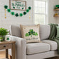 PILLOW ONLY: SQUARE Tan with white polka-dot spots Pillow; WHITE/TAN POLKA DOT PILLOW (with insert)