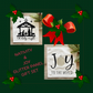 GIFT GUIDE: PERFECT FOR THE GLITTERY GAL IN YOUR LIFE!   SQUARE GIFT SET of 2: Glitter NATIVITY OH HOLY NIGHT and GLITTER JOY TO THE WORLD