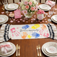 CUSTOM TABLE RUNNER: CHARCOAL/CREAM STRIPES RUNNER