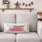 PANEL ONLY: RECTANGLE Summer American America Flag Vintage, White Wash, Faded, Well Loved; OLD GLORY