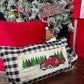 NEW! BUNDLE SET: Buffalo Check Gingham Pillow (comes w/ foam insert & these 3 panels in back pocket)  SMELL MY FEET, PUMPKIN PIE, CHRISTMAS TRUCK