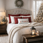 PILLOW ONLY (with fluffy insert): Farmhouse Gray/White Ticking Stripes: RECTANGLE GRAY/WHITE STRIPES TICKING  PILLOW (with insert)