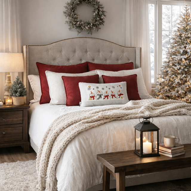 PILLOW ONLY (with fluffy insert): Farmhouse Gray/White Ticking Stripes: RECTANGLE GRAY/WHITE STRIPES TICKING  PILLOW (with insert)
