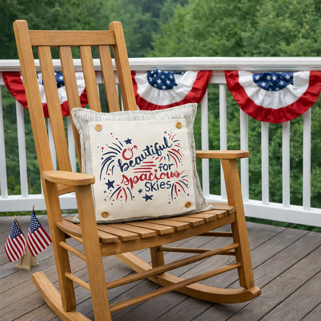 NEW! SQUARE SUMMER/FALL BUNDLE:  3 seasons + CHARCOAL pillow: SWEET SUMMER TIME, SPACIOUS SKIES, ACORN BRANCH