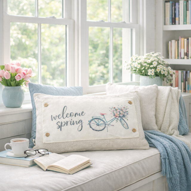 PILLOW ONLY (with fluffy insert): Farmhouse Gray/White Ticking Stripes: RECTANGLE GRAY/WHITE STRIPES TICKING  PILLOW (with insert)